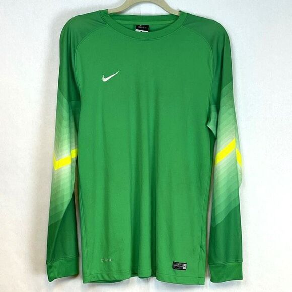 Nike Other - Nike Shirt Men's Medium Green Goalkeeper Soccer Jersey Dri Fit Striped Sports 30
